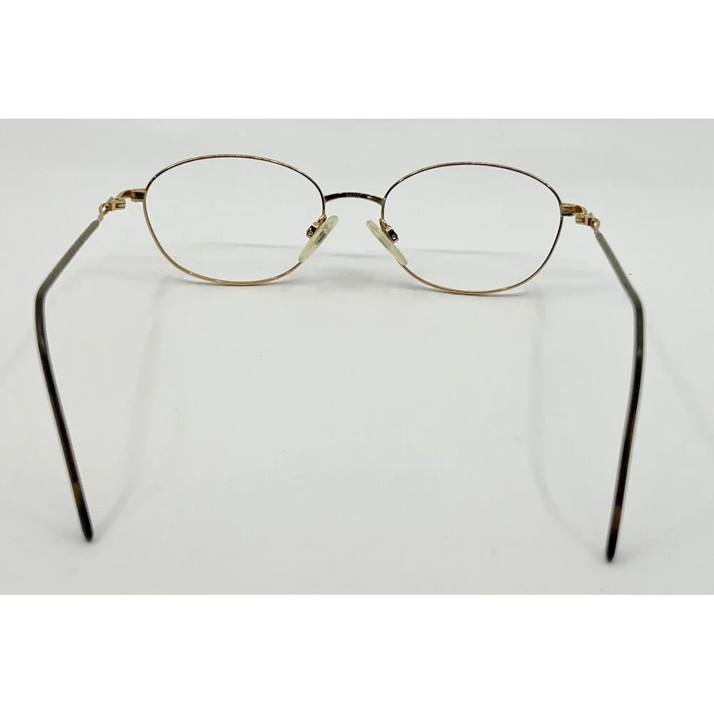 Unbranded Eyeglasses Frames Womens Gold Oval Full Rim 52-17-135 52mm